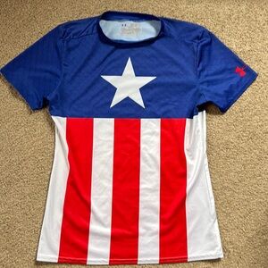Under Armour Marvel Captain America fitted heat gear compression shirt